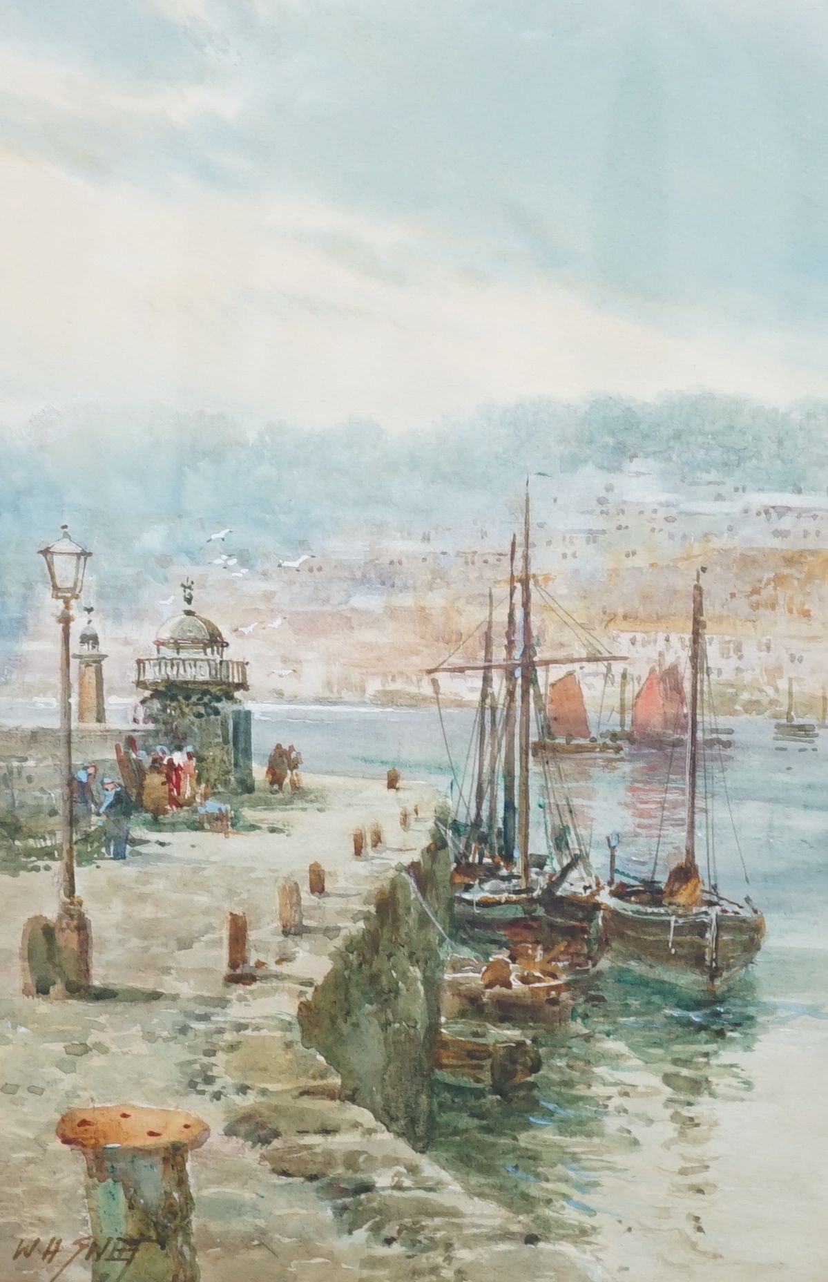 Walter H. Sweet (1890-1943), Fishing boats at Newlyn, watercolour, signed, 27 x 18cm